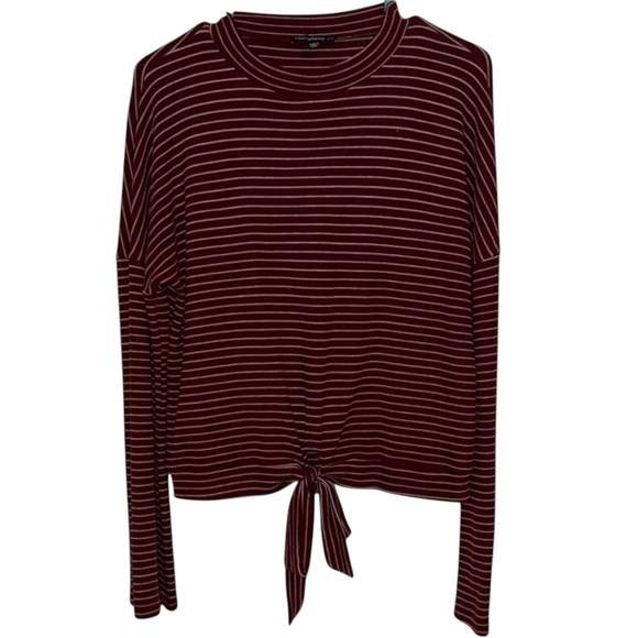 🌹FIKA THE BRAND STRIPED TIE BOTTOM TOP - Picture 1 of 6